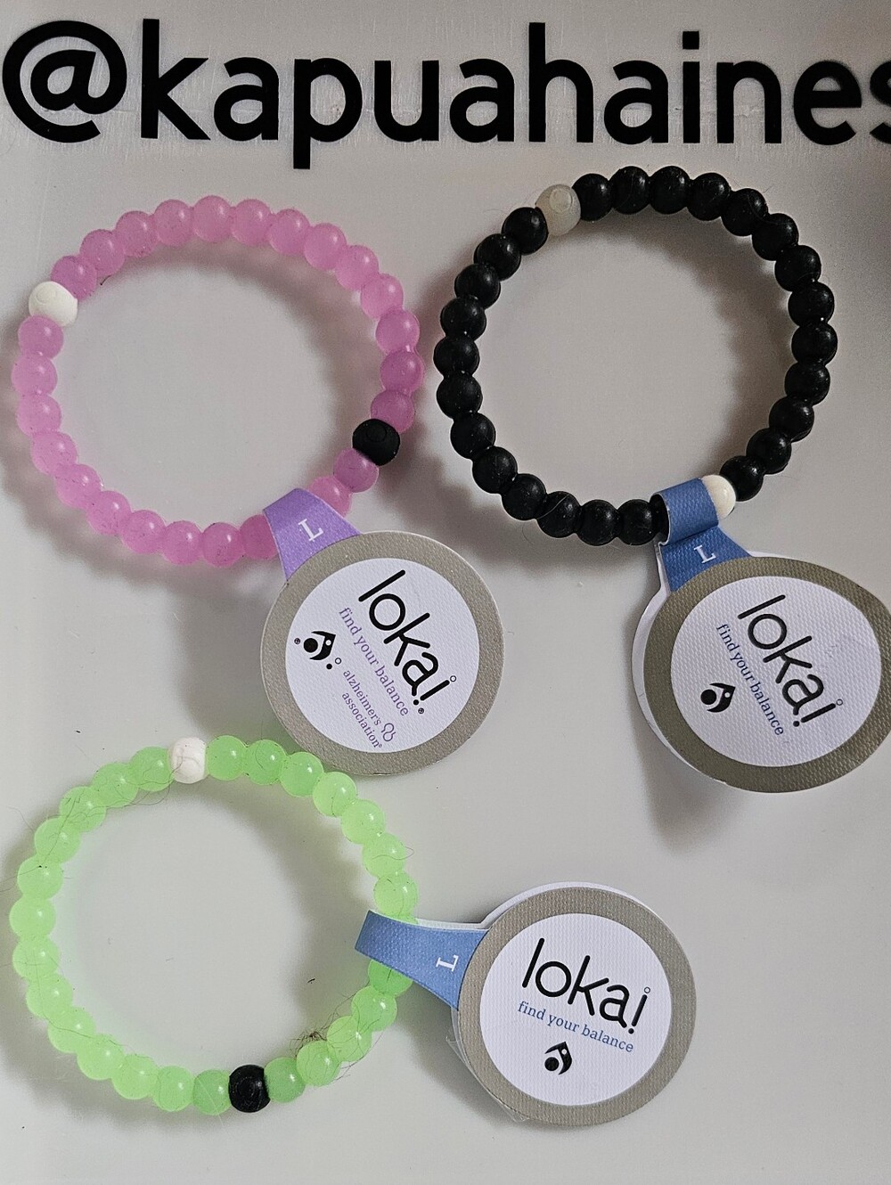 (Pick 1) Lokai Beaded Bracelet  - Pink, Black or Green